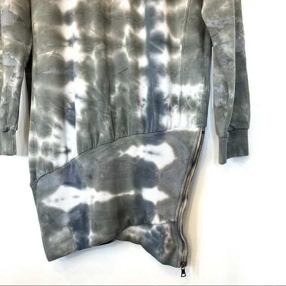 Young Fabulous & Broke Asymmetrical Zip Abstract Turtleneck Mini Sweater Dress S - Picture 6 of 12